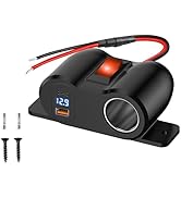 WNNBTOVN USB C Car Fast Charging Cigarette Lighter Splitter with 10A Fuse,Multifunctional Voltmet...