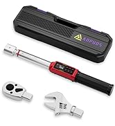 ANPUDS Adjustable Digital Torque Wrench, 1.5-99.6 Ft.lb/2-135 Nm, Hvac Torque Wrench with 45mm Ja...