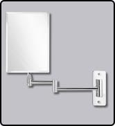 MIRRORVANA Frameless Wall Mount Mirror for Bathroom with 11&amp;amp;#34; Extension Swivel, No Magnification