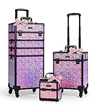BYOOTIQUE Rolling Makeup Case 4in1 Cosmetology case on wheels Makeup Artist