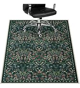 Anidaroel Floral Office Chair Mat for Hardwood &amp; Tile Floor, 48"x60" Desk Chair Mat for Home Offi...
