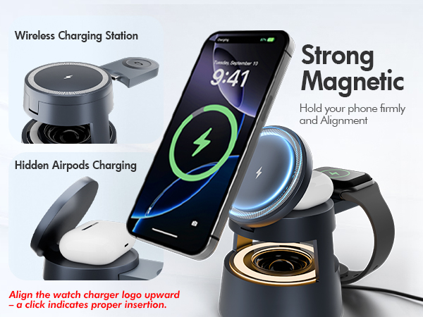 iphone 17 pro max charging station iphone and apple watch charger