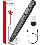 NinjaABXY Presentation Clicker with Laser Pointer Stylus Pen for Touch Screen, Rechargeable Wirel...