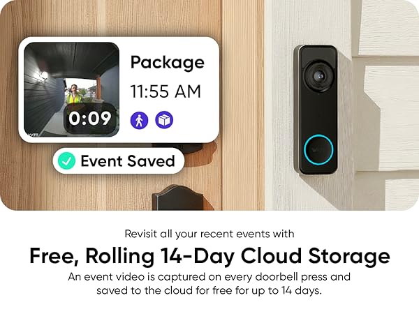 Wyze Battery Video Doorbell Cloud Storage