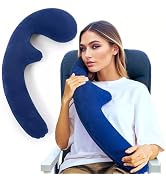 Flyhugz Neck Pillow,Inflatable Neck Pillow for Traveling on Plane,Inflatable Travel Pillows for A...