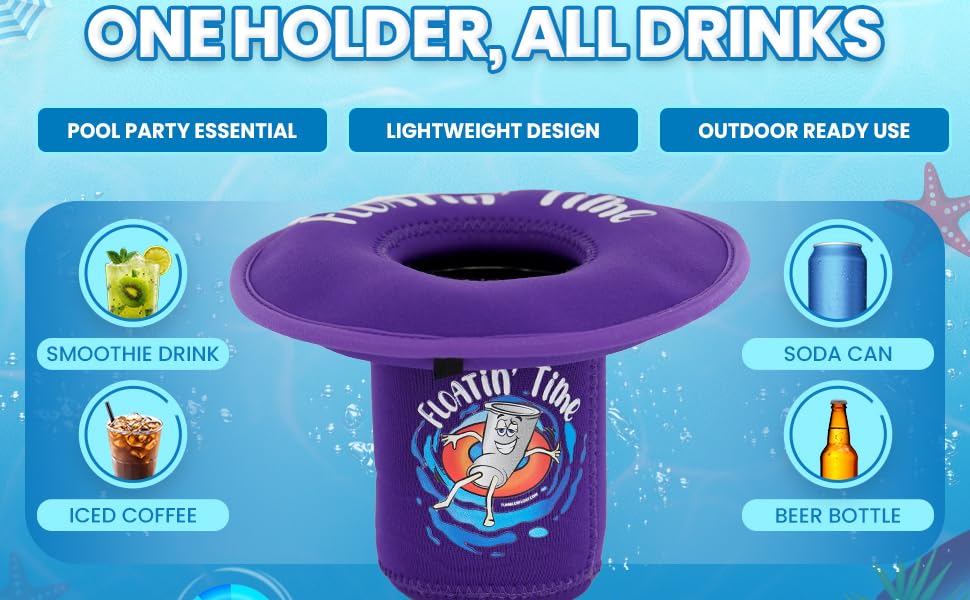 floating drink holder for pool floating drink holder