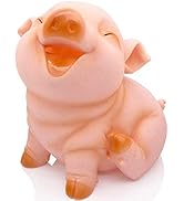 H&amp;W Cute Pig Coin Money Bank, Shatterproof Piggy Bank, Creative Money Bank, Can Store 1000 Coins,...