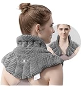 Microwave Heating Pad for Neck, Shoulders Back Pain Relief | Large Moist Weighted Cordless Heat P...