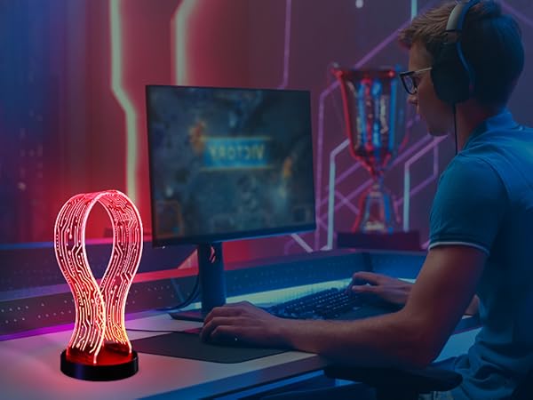 CoolGift Mart Light Up 16 Colors Headphone Stand 