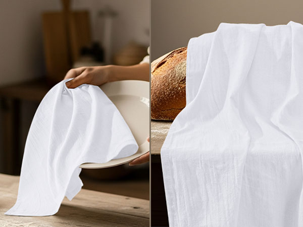 cotton kitchen towels set flour sack dishtowels