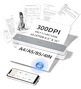 iDPRT Portable-Printer Wireless for Travel,300DPI Inkless Thermal Small Printers for Home Use,Off...