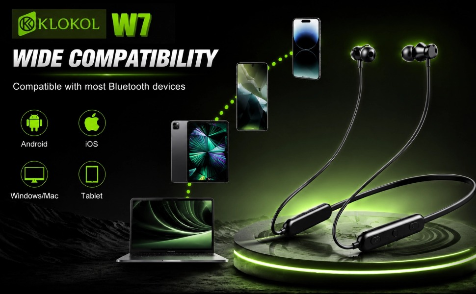 Bluetooth neckband Headphones