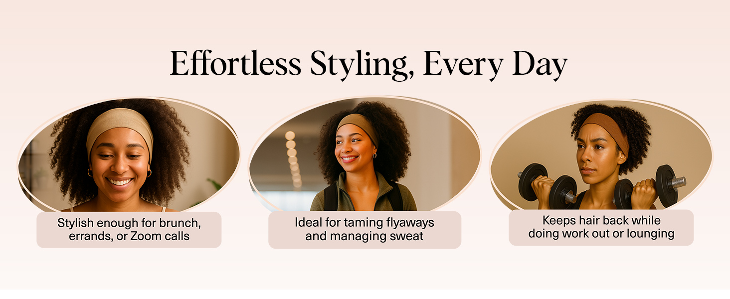 Kitsch Wide Headbands for Women for Workout, Yoga, Gym,Running, Exercise Stretchy Head Bands Sedona