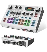 MT-VIKI Gaming Audio Mixer w/2.25 LCD Screen, Live Sound Card for PC/Phone Live Streaming Recordi...