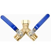 BH Water Hose Splitter 2 Way Heavy Duty,3/4" Water Spigot Splitter High Flow Spigot Brass Garden ...