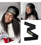 Lace Wig Wrap for Black Hair, 55x4 inches Edge Warp Using Both Sides for Lace Frontal Wigs, Stain...