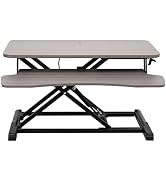 VIVO 32 inch Desk Converter, K Series, Height Adjustable Sit to Stand Riser, Dual Monitor and Lap...