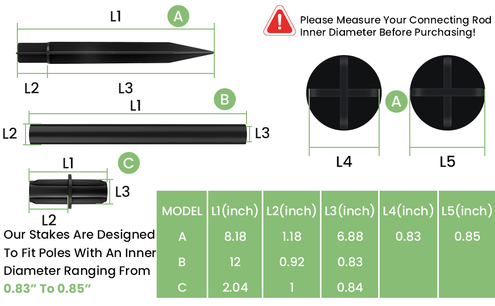 solar lawn light ground stake kit