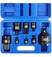 YIYITOOLS 8PCS Impact Socket Adapter and Reducer Set,1/4