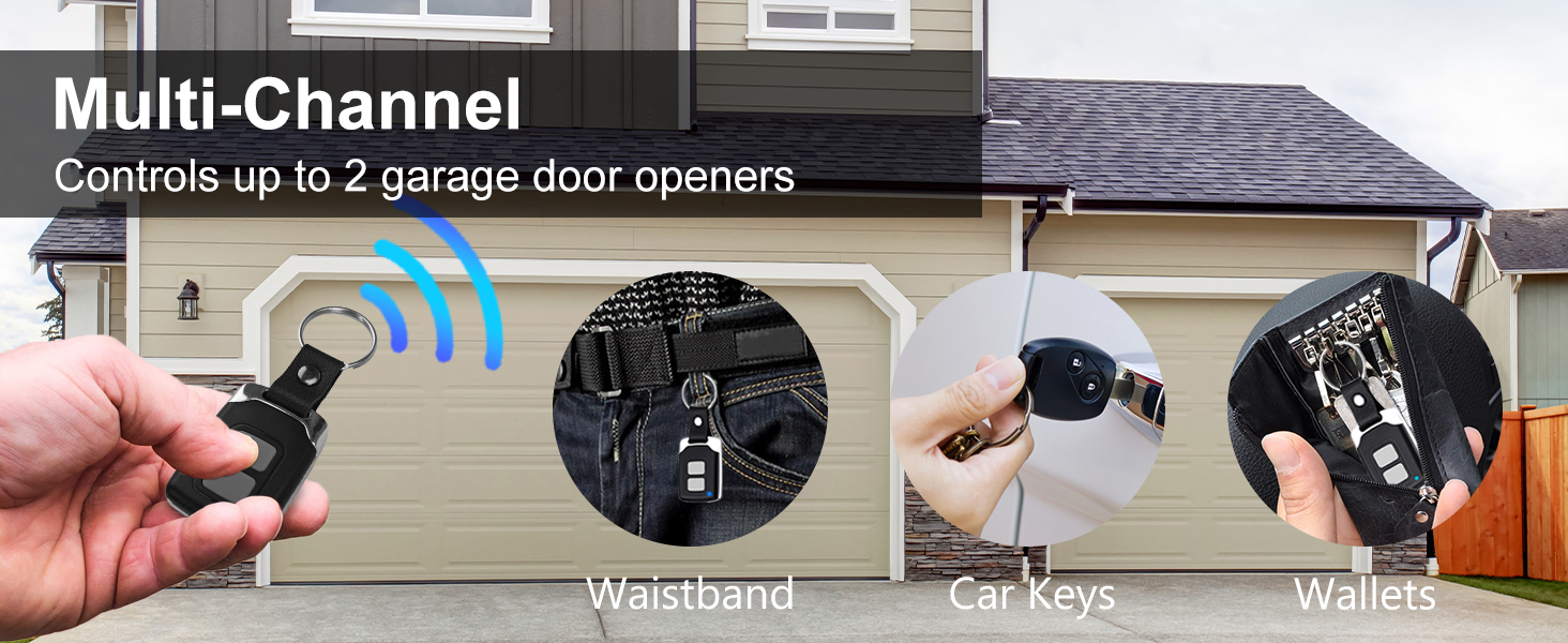 Garage Door Opener Keypad 2 Garage Door Opener Remote for Liftmaster Chamberlain Craftsman 877MAX