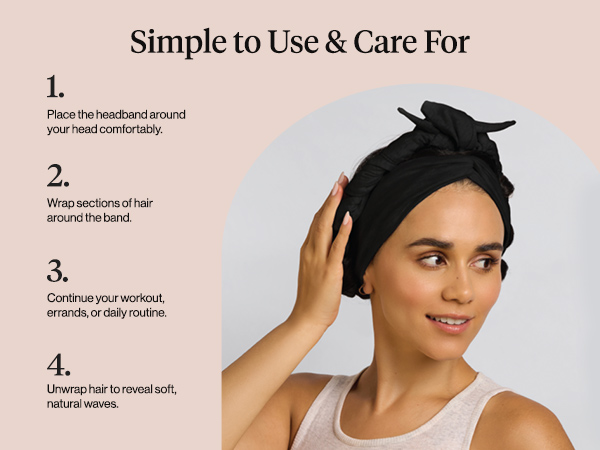 Kitsch Set &amp;amp; Flow Active Heatless Curling Headband For Women