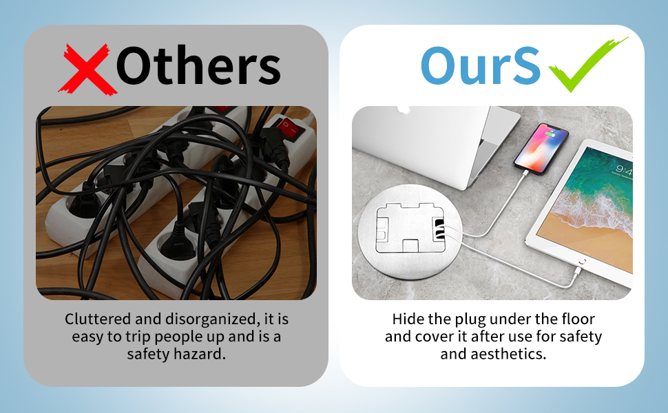 Recessed Flat Hidden Socket Kit