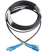 WSOLDMA 3M Fiber Patch Cable - SC to SC OS2 Singlemode Simplex Jumper Duplex Fiber Optic Cable Ou...
