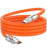 IYUANEPRO USB C to USB C Silicone Cable 1.6FT, Ultra Flexible &amp; Soft USB Type C 100W Fast Chargin...