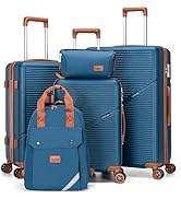 Cosbarn Luggage Sets 5 Piece Suitcases with Wheels, Suitcase Set ABS Hard Case Luggage with TSA L...
