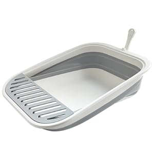 Kitten Open Potty Pan for Sick Frail Handicap Disabled Older Elderly Cat Travel Litter Box
