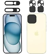 EYSOFT Privacy Cover Compatible for 15 /iPhone 15 Plus with Front Camera Cover,Protect Privacy an...