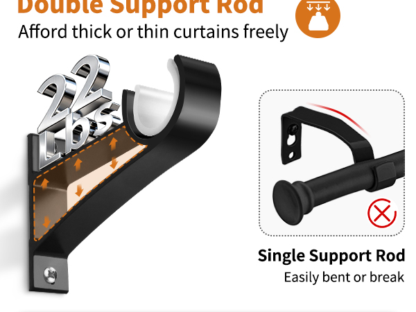  single rod bracket single rod holder single rod hooks drapery rod hangers black curtain rod bracket