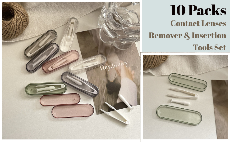 Portable Contact Lens Stick Tool Case Set