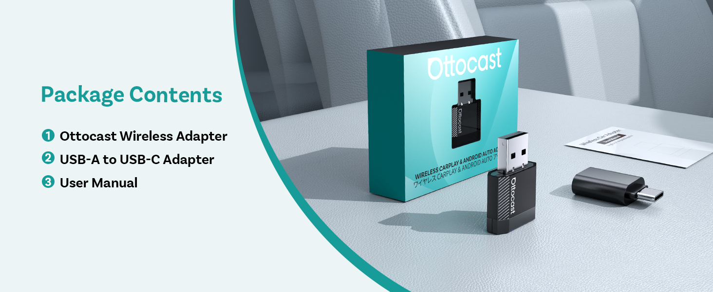 ottocast u2-air pro wireless carplay adapter