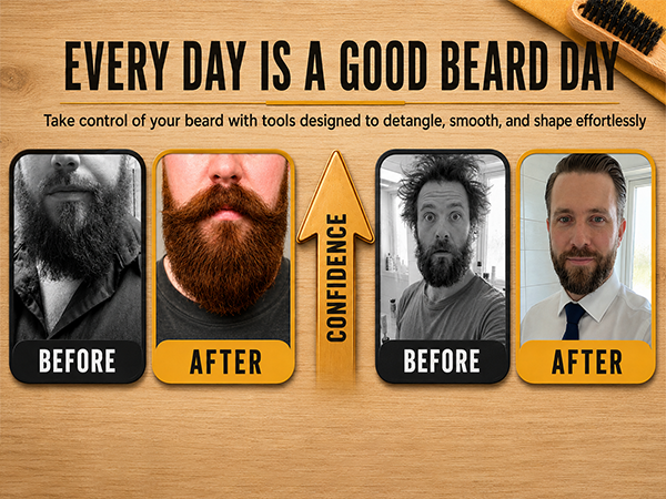Beard Brush and Comb