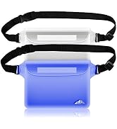 HEETA 2 Pack Waterproof Pouch, Screen Touch Sensitive Waterproof Dry Bag with Adjustable Waist St...
