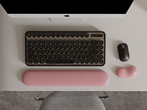 keyboard wrist rest set pink