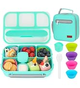 MaMix Bento Box Adult Lunch Box, Lunchable Containers for Kids Adults with 4 Compartments + Lunch...