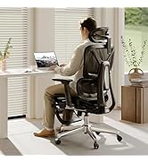 FLEXISPOT ErgoX Premium Ergonomic Office Chair with Footrest- Adjustable 3D Armrests, Dynamic Lum...