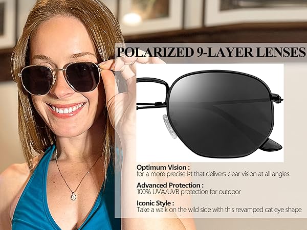 retro black sunglasses