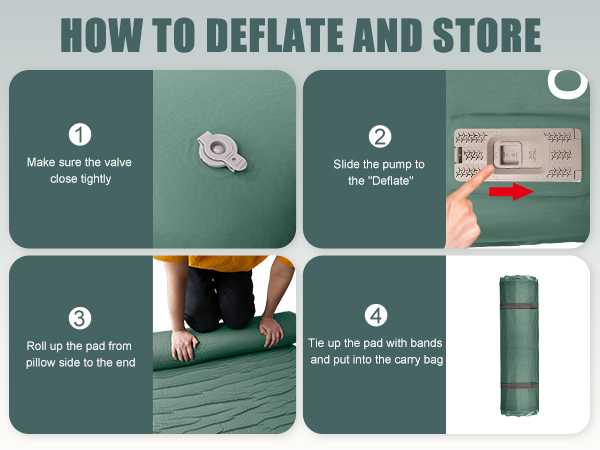 How to deflate the sleeping pad