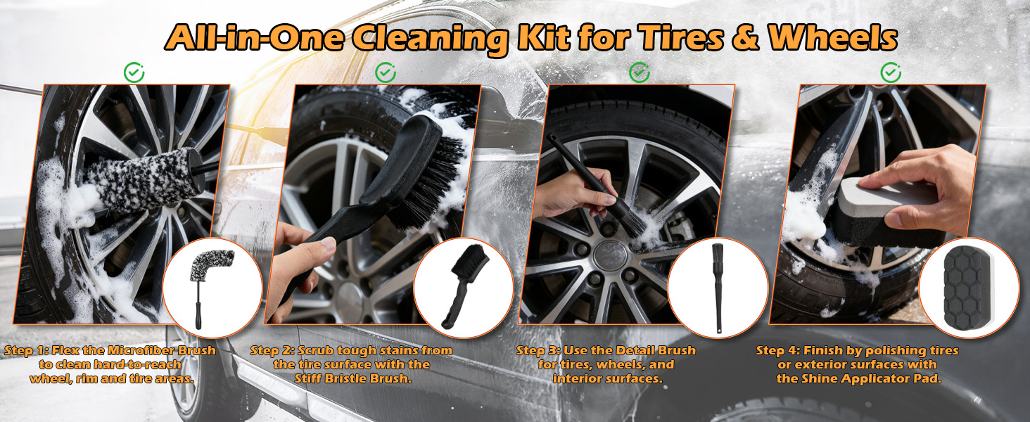 car wheel cleaning brush