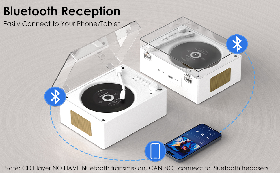 Portable CD Player with Bluetooth 5.3