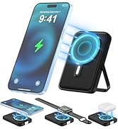JYTIGV Wireless Portable Charger,3-in-1 Magnetic Power Bank 10000mAh with LED Display,22.5W Fast ...