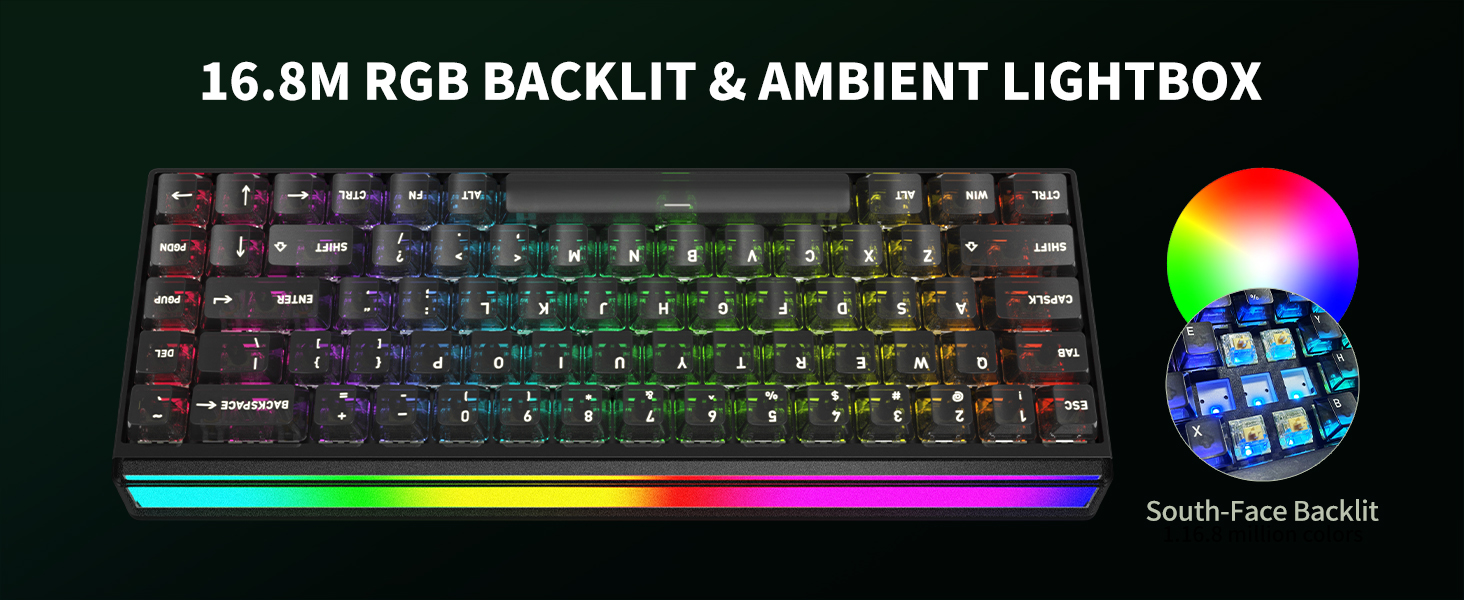 RGB backlit keyboard, RGB lightbox, light up keyboard, lighted keyboard, keyboard light up