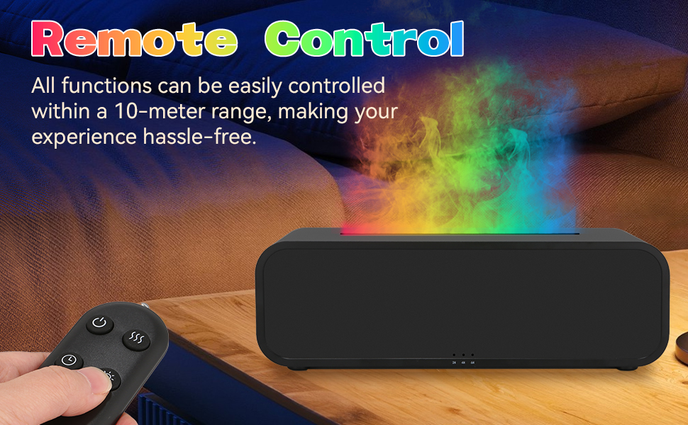 Color changing diffuser; Oil diffuser with remote; Flame humidifier; Diffusers home with flames