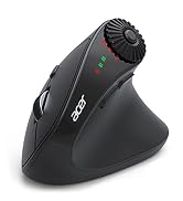 acer Ergonomic Mouse Wireless with Side Scroll Wheel, Bluetooth Mouse for Laptop(BT5.2+2.4GHz), O...