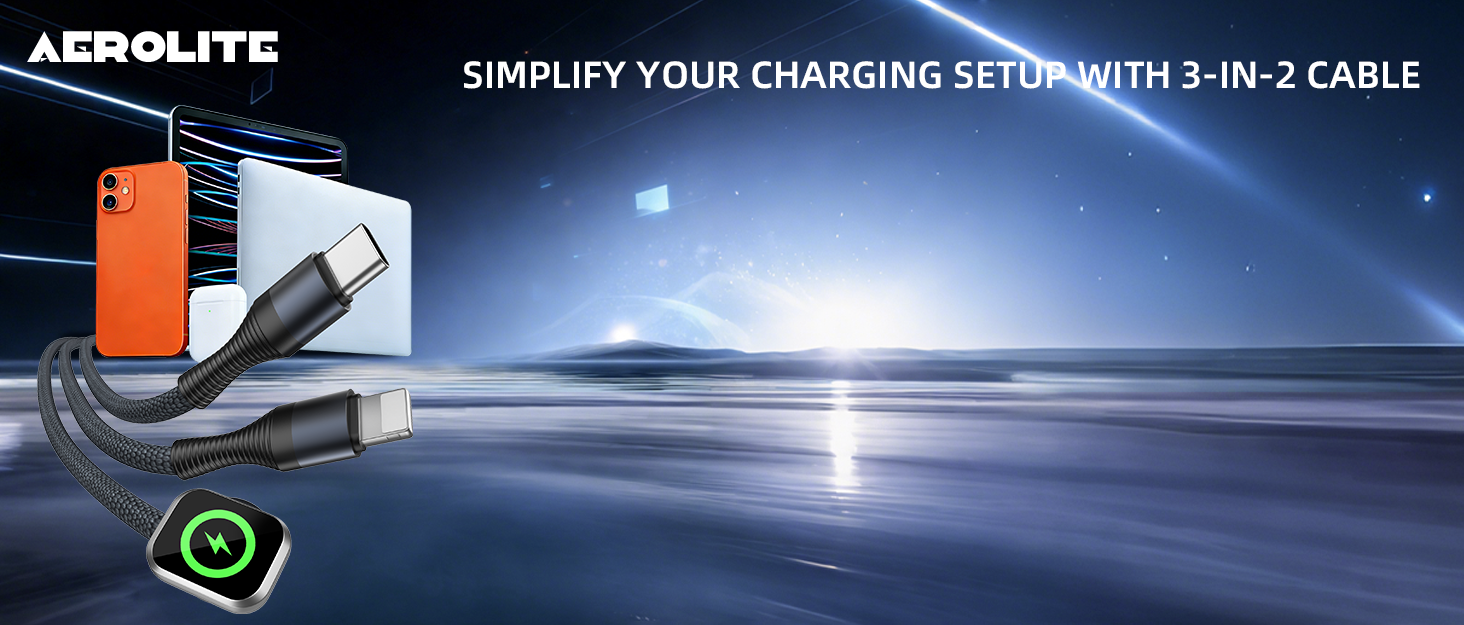 3 in 2 multi charging cable