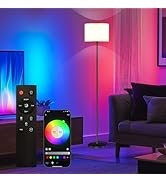 Qaubauyt Smart LED Floor Lamp with APP Control &amp; RGB Colors - Dimmable Standing Lamp for Living R...