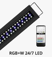 NICREW RGB+W 24/7 LED Aquarium Light with Remote Controller, Full Spectrum Fish Tank Light for Pl...